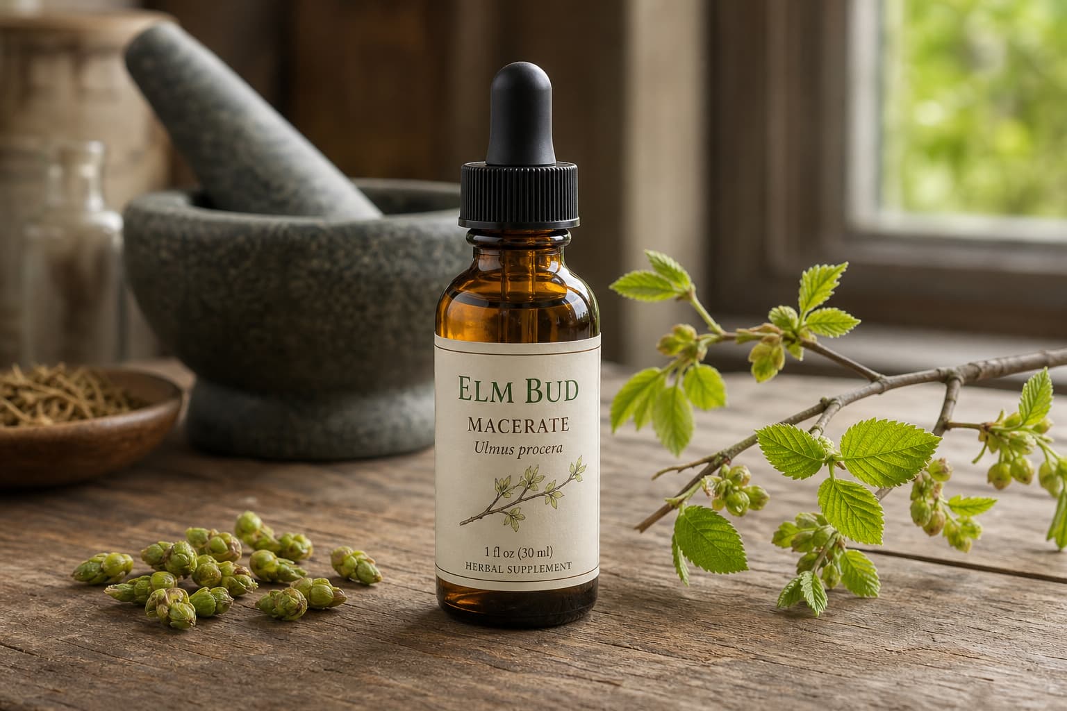 Flacon en verre de macérat de bourgeons d
