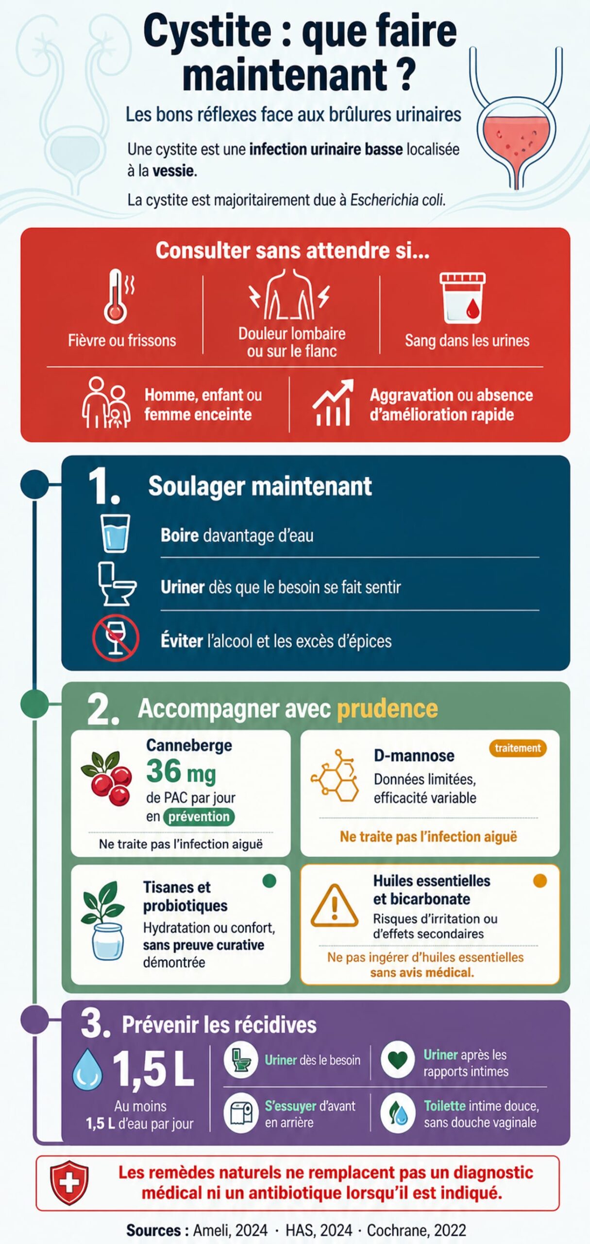 Remède naturel cystite et parcours de soins